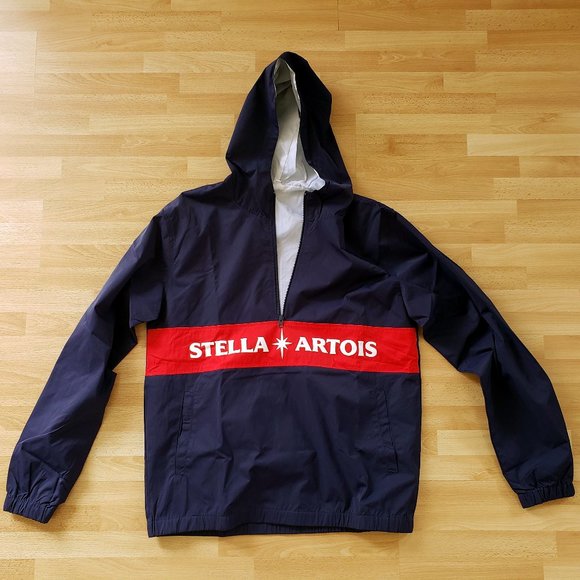 New Stella Artois Half Zip Windbreaker Jacket Large - Picture 1 of 1